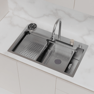 Şelale Tasarımlı Akıllı Eviye As 3541 75×45 CM İnox