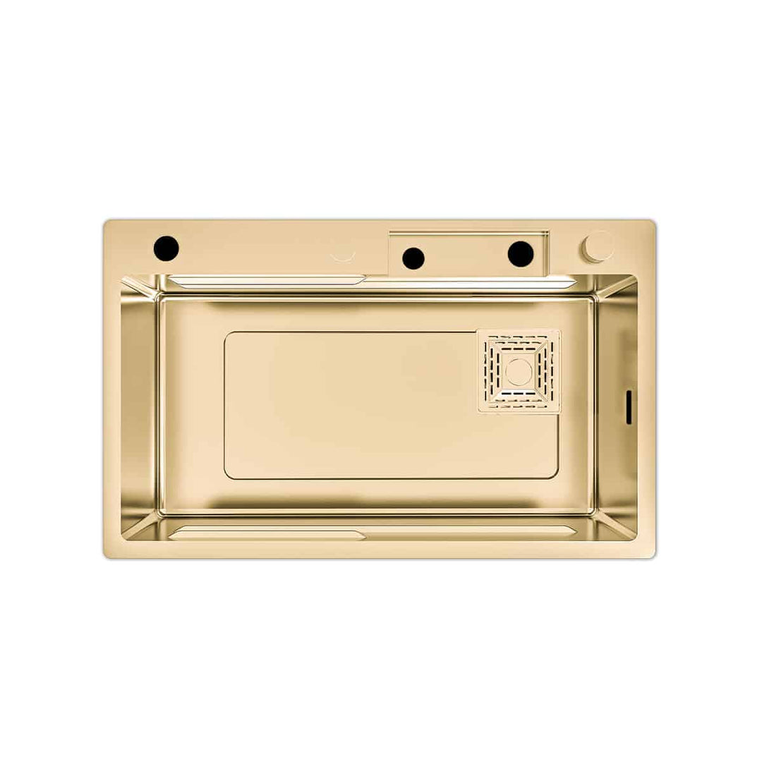 Şelale Tasarımlı Akıllı Eviye As 3541 75×45 cm Gold