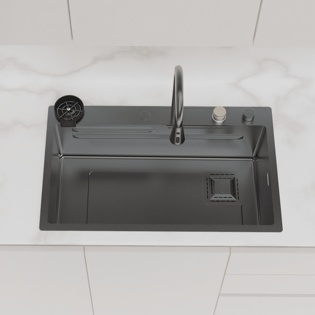 Şelale Tasarımlı Akıllı Eviye As 3541 75×45 CM Antrasit