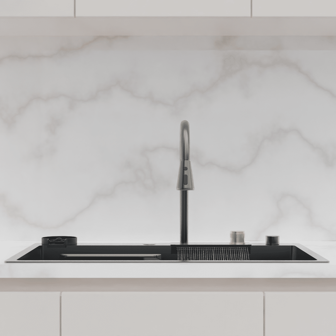 Şelale Tasarımlı Akıllı Eviye As 3541 75×45 CM Antrasit