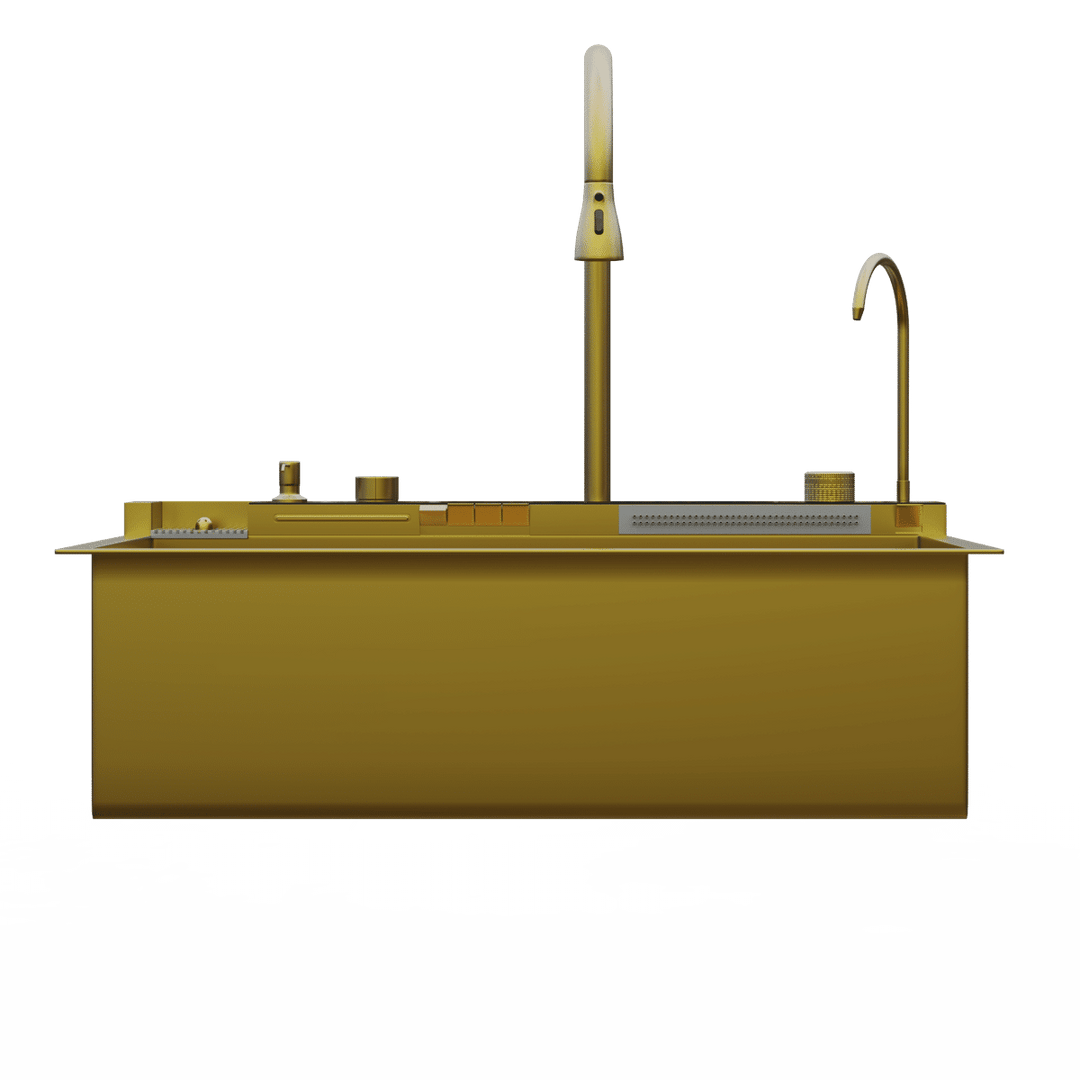 Dijital Lüks Şelale Tasarımlı Akıllı Eviye Gold