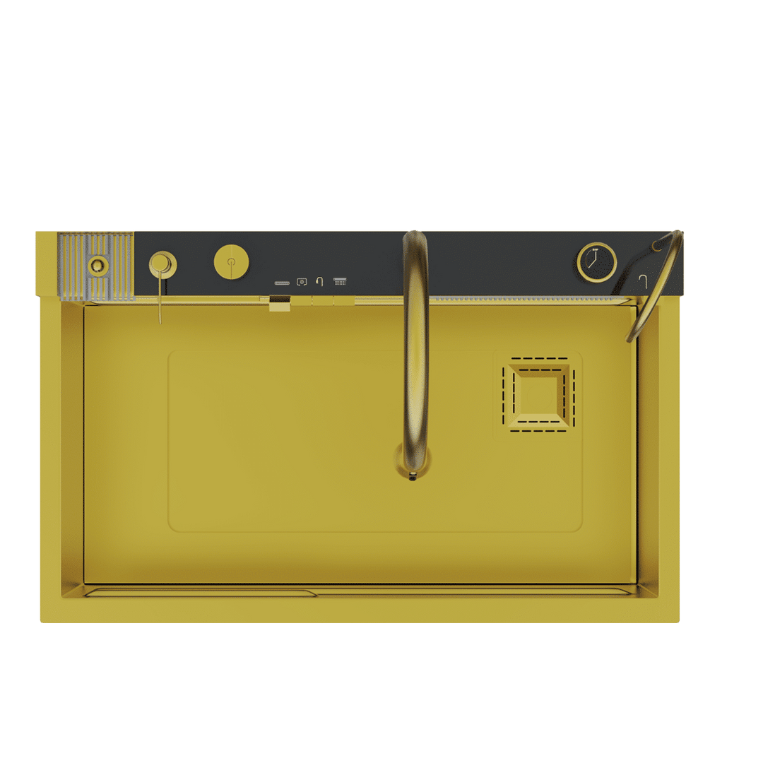 Dijital Lüks Şelale Tasarımlı Akıllı Eviye Gold