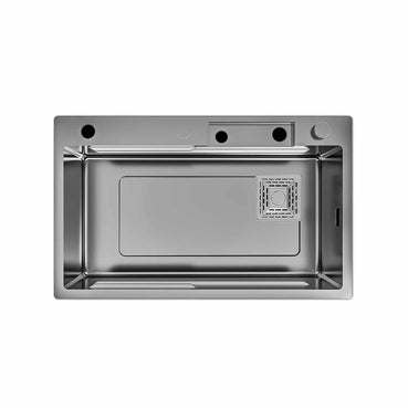 Şelale Tasarımlı Akıllı Eviye As 3541 75×45 CM Antrasit